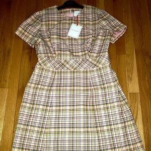 Plaid Short Sleeve Dress